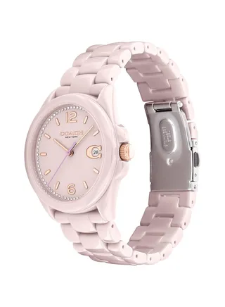 COACH GREYSON WOMEN's BLUSH DIAL, PINK CERAMIC WATCH - 14503926 