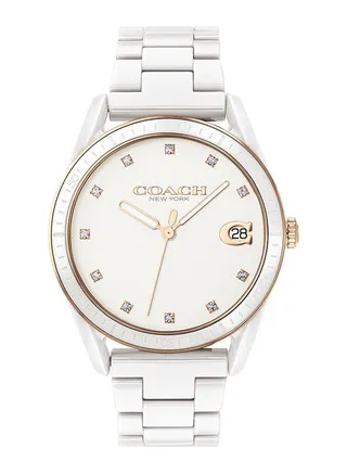 Women's Analog Round Ceramic Wrist Watch 14503263 - 36 mm 