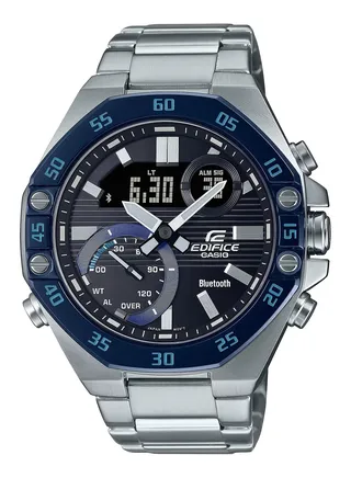 Men's Analog+Digital Stainless Steel Wrist Watch ECB-10DB-1BDF - 42 Mm 