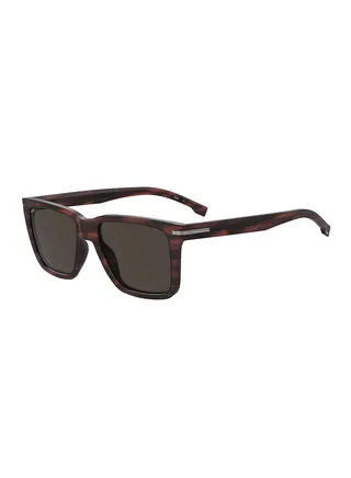 Men's UV Protection Rectangular Sunglasses - Boss 1598/S Brown Millimeter - Lens Size: 55 Mm 