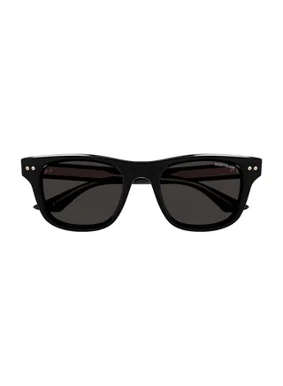 Men's Square Shape Sunglasses - MB0254S 001 53 - Lens Size: 53 Mm 
