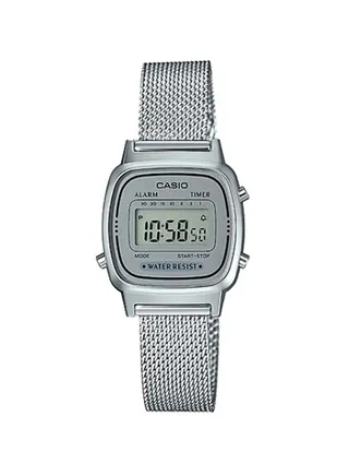 Women's Stainless Steel Digital Wrist Watch LA670WEM-7DF - 25 mm - Silver 