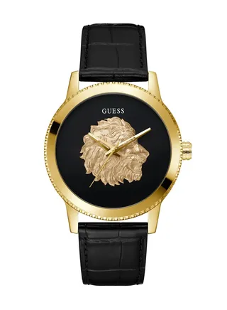 Men’s Monarch Quartz Black Leather Band Watch GW0594G1 - 44mm 