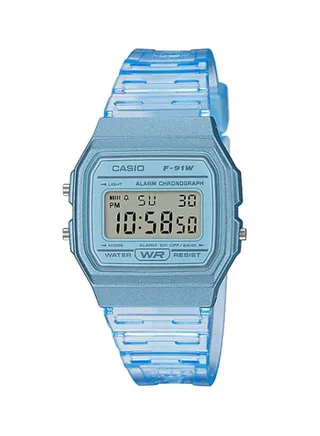 Women's Resin Digital Wrist Watch F-91WS-2DF - 33 mm - Blue 