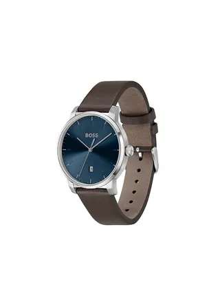 Men's Analog Round Shape Leather Wrist Watch 1514160 - 41 Mm 