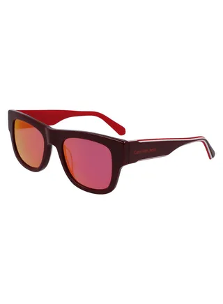 Full Rim Acetate Modified Rectangle Calvin Klein Jeans Sun Ckj22637S 5221 (603) Burgundy 