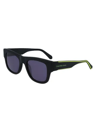 Full Rim Acetate Modified Rectangle Calvin Klein Jeans Sun Ckj22637S 5221 (002) Matte Black 