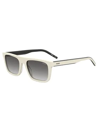 Unisex UV Protection Rectangular Sunglasses - Hg 1297/S White Millimeter - Lens Size: 54 Mm 