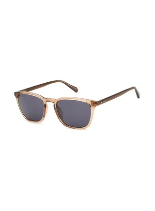 Men's UV Protection Square Sunglasses - Fos 2127/S Lt Brown 54 - Lens Size: 54 Mm 