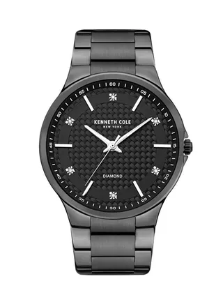 Men Clasp Analog Round Stainless Steel Wrist Watch KCWGG2124901 - 44Mm 