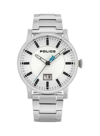 Men's Collin Round Shape Metal Analog Wrist Watch 43 mm - Silver - P 15404JS-01M 