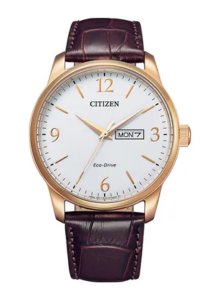 Men's Analog Round Shape Leather Wrist Watch BM8553-16A - 41.8 Mm 