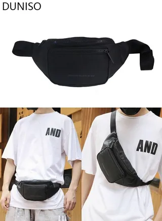 Compact Waist Pack for Men and Women, Waterproof Crossbody Bag Chest Shoulder Waist Bag with Buckle, Everyday Carry Bag for Travel, Work, Sport 