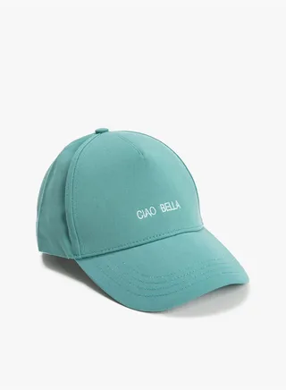 Slogan Embroidered Cotton Cap Hat