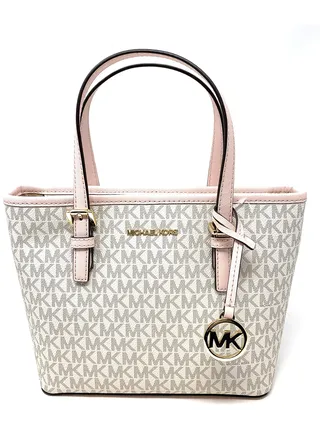 Michael Kors Women's PVC XS Carry All Jet Travel Tote Set - Powder Blush 