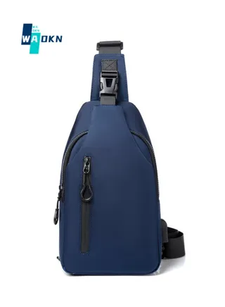 Men's New Trendy Crossbody Bag,Korean Style Sports Carrying Bag,Shoulder Bag for Adults and Teenagers,Simple Waterproof Chest bag,Outdoor Bag(Blue) 