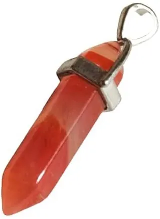Natural Red Quartz Healing Crystal Chakra Pendant 