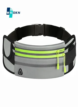 Unisex sports running fitness waterproof waist bag cycling close-fitting large-capacity bag with earphone slot can carry water bottle 