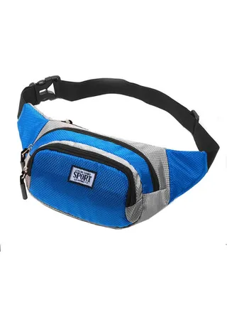 Solid Chest Waistpack Bag Blue 