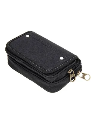 Faux Leather Belt Purse Black 