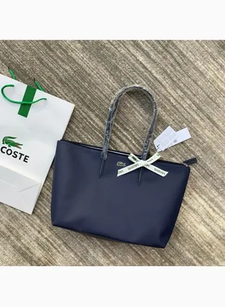 Lacoste Women's Fashionable and Versatile Large Capacity Tote Bag Shoulder Bag Large Size 