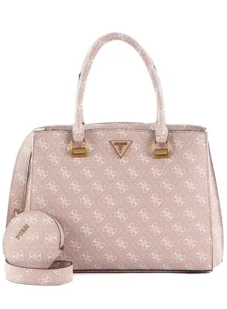 GUESS Womens Alexie Satchel Bag Satchel Bag Pink 
