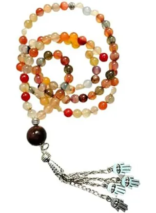 Agate Islamic Prayer Beads, Natural Stone 99 Beads 