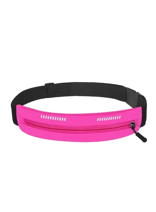 Running Waist Pack, Running Belt, Water Resistant Waist Belt, Exercise Runner Belt, Flip Running Belt for Men Women, Adjustable Pack, for Travelling, Fitness, Hiking, Cycling, Fit for All Phones Pink 