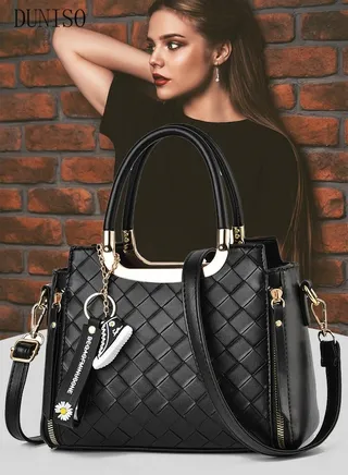 Women's Vintage Tote Bag Handbags Faux Leather Shoulder Bag Ladies Fashion Designer Satchel Crossbody Bag with Detachable Strap for Ladies 