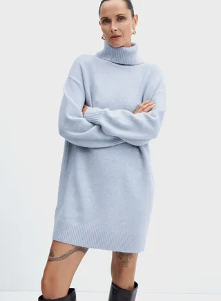 Turtle Neck Knitted Dress 