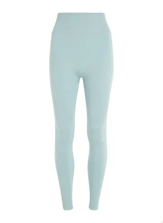 Women's Seamless Gym Leggings, Ankle Length, Grey 