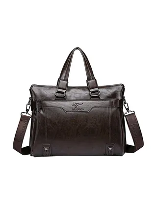 Portable Business Travel Messenger Bag Brown 