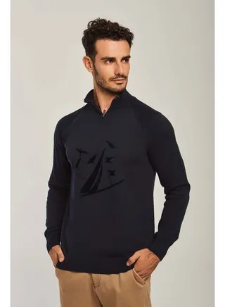 Fancy Mock Neck Pullover 