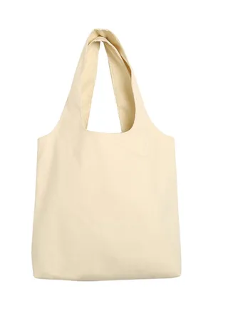 Stitch Detail Canvas Shopper/Tote White 