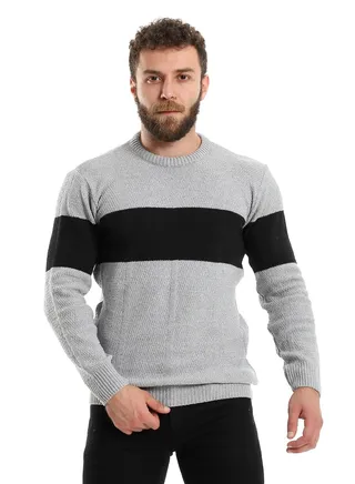Wool Mens Pullover With Multi Design 