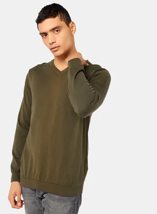 Contrast Stripe Pullover 