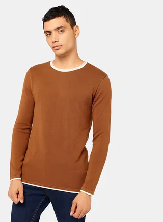 Contrast Trim Pullover 