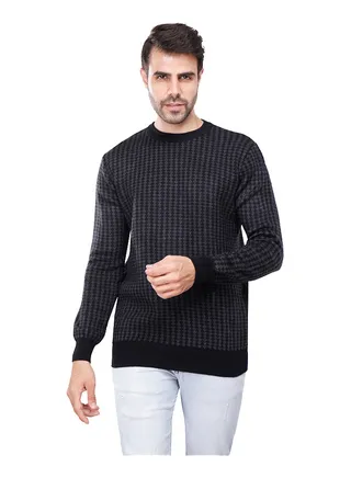 Coup Regular Fit Strip Pullover For Men Color Black 