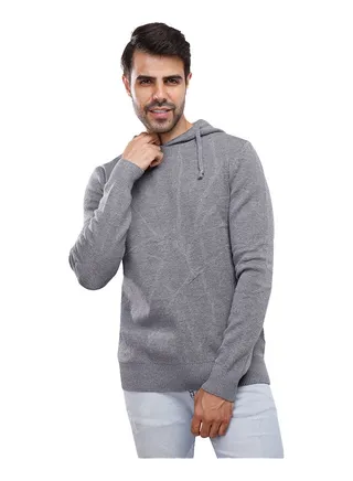 Coup Regular Fit Basic Pullover For Men Color Grey 