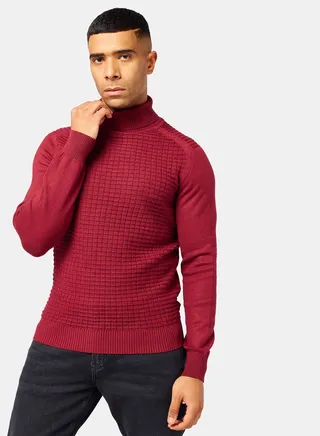 Textured Turtle Neck Pullover 