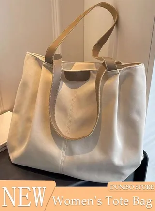 Women's Shoulder Tote Bag Canvas Handbag For Women Large Capacity Bucket Bag Fashionable Travel Messenger Shoulder Bag For Ladies Girls College Students 