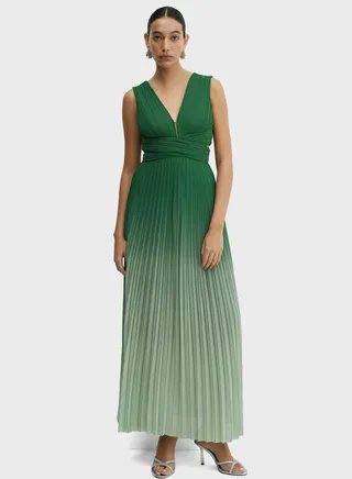 Pleated Ombré Dress 