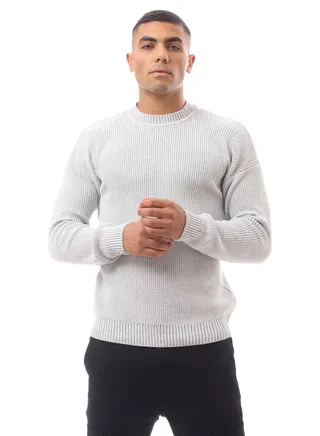 Slip On Light Grey Long Sleeve Pullover 