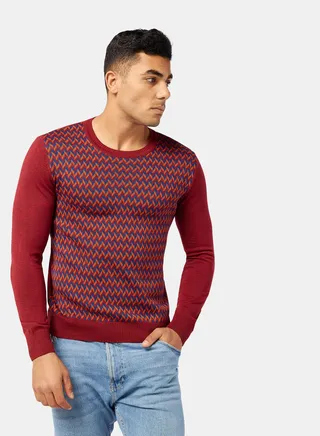 Chevron Pattern Pullover 