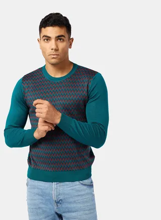 Geometric Pattern Pullover 