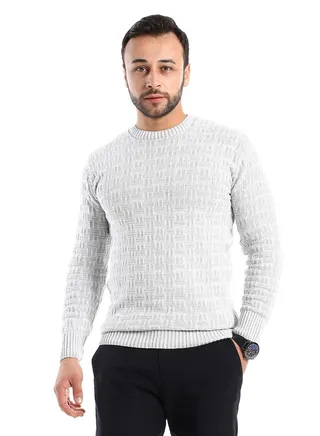 Wool Mens Pullover With Multi Design 