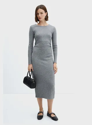 Crew Neck Knitted Dress 