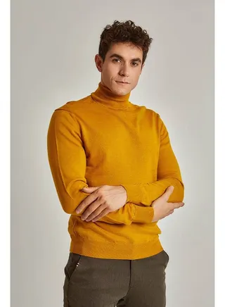 Dalydress - Turtle Neck Pullover -Mustard 