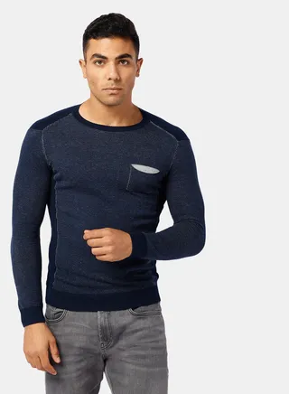 Contrast Panel Pullover 