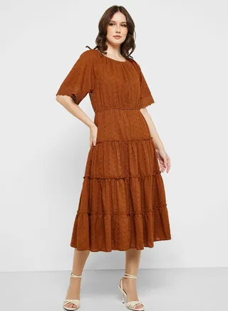 Tiered Fit & Flare Dress
